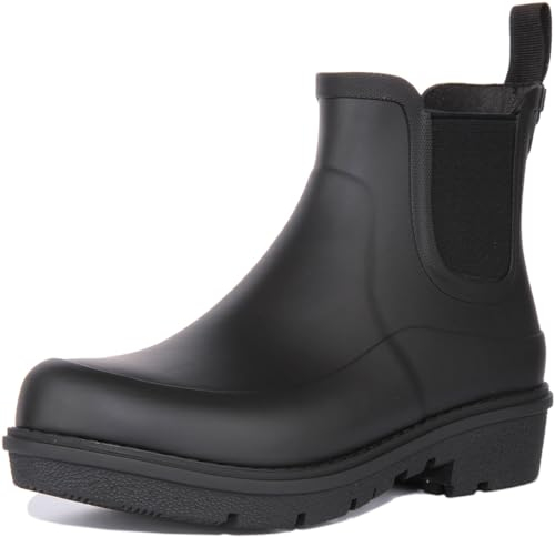 Fitflop Wonderwelly Chelsea Boots, Stivali in gomma, Donna, Nero (All Black), 43 EU