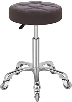 Kaleurrier Swivel Stool Chair,Height Adjustable,400 lbs Heavy Duty Hydraulic Rolling Metal High Stool for Kitchen,Salon,Bar,Office,Massage,Clinic