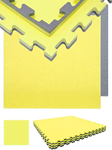 EYEPOWER 2.4qm Profi Fitnessmatte Dicke 2cm - 3er Set 90x90cm Trainingsmatte - Bodenschutzmatte für Fitnessgeräte - Gewichte Hantel Kraftstation Laufband Rudergerät Fahrrad Ergometer Crosstrainer