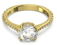 Swarovski Ring Constella: Ring RND M White/GOS 60 5642623 Marke, Einheitsgröße, Metall, Kein Edelstein