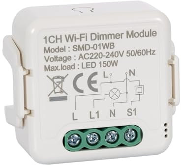 LEDKIA LIGHTING Interruptor Regulador LED WiFi TRIAC Compatible con Pulsador