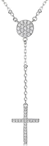 Collane con Rosario in Argento Sterling 925 Gioielli in Oro alla Moda Ciondoli con Croce Collana con Occhi Diabolici in Turchia Accessori Donna