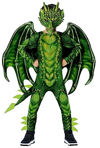 Morph Déguisement Dragon Enfant Vert, Costume Dragon Enfant, Déguisement Animaux, Costume Carnaval Garcon, Deguisement Halloween Garcon L