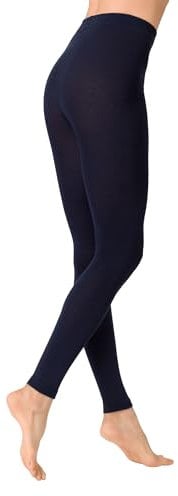 KUNERT Damen Leggings Soft Wool Cotton ohne Gummifäden Marine 0360 38-40