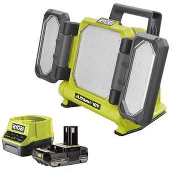 Pack RYOBI Triple panneau lumineux LED RLP18-0 - 18V One+ 3000 Lumens - 1 batterie 2.0Ah - 1 chargeur rapide RC18120-120