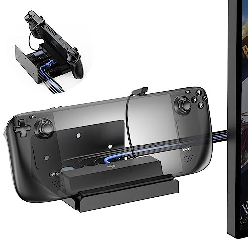 KUNSLUCK Wandhalterung für Steam Deck Dock Official, Steam Deck Dock Wall Mount Stand, Montieren Sie Ihr Steam Deck an der Wand oder in der Nähe von TV