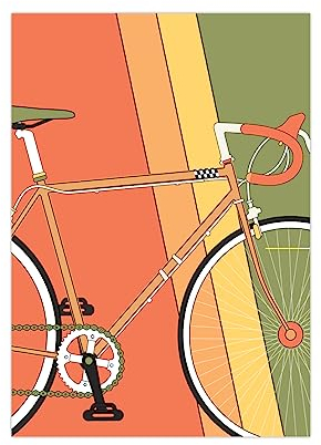 Generisch Rennrad Poster | Fahrrad Bild Bunt (A4 (29,7x21 cm))