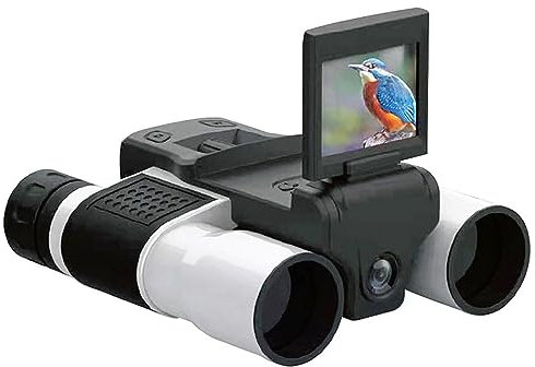 Digital Binoculars with Camera, 12 X 32 Video Photo Recorder Camcorder for Bird Watching Football Concerts, 2 in 1 12M Telescope Camera with 2 HD Screen, 900mAh Battery