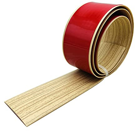 Profilé de transition autocollant - 5 cm - En vinyle - Pour sol - Profilé de transition - Rail de transition - À coller - Pour carrelage, stratifié et parquet - Seuil de porte (jaune clair x 1 m)