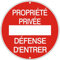 Upifen Panneau Propriété privée défense d'entrer - Panneau Signalétique Rigide Ø30cm Rouge Imprimé Blanc-Alu-Résistant aux UV Taille unique