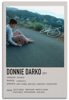 Donnie Darko Film-Leinwand-Poster, Raumdekor-Poster für Schlafzimmer, Wohnzimmer, Wände, 30 x 45 cm, ungerahmt