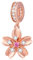 Oro Rosa Ciliegio Fiore Charms Ciondolo Fit Braccialetto Pandora Momenti, 925 Argento Sterling Giapponese Sakura Flower Charm CZ Perline, Regali per il Compleanno/Anniversario/Festa della Mamma