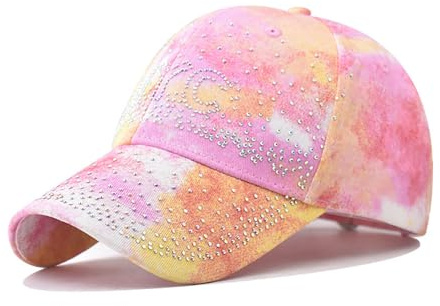 HDiGit Baseballkappe, NYC-Verzierung, verstellbar, leicht, atmungsaktiv, weich, für Herren und Damen, Baseballkappe für Herren, Orange, 58