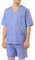 El Búho Nocturno Pyjama Homme Été Court Judo Popeline à Carreaux Pyjamas pour Hommes, 100% Coton, Bleu 4535, M