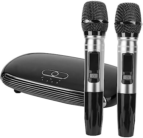 Jectse K8 Karaoke-Maschine, Kabelloses -Soundkartenmikrofon mit Fernübertragung,für ARC, USB-Soundkarte, App-,5.0, für Heim-TV-Mobiltelefon (Black)