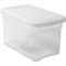 Sicignano | Contenitore Organizer Storage Box Scatola Multiuso con Coperchio, Plastica Trasparente, Impilabile, Rettangolare - Soggiorno Camera da Letto Garage Vestiti Scarpe (1, 5 lt)