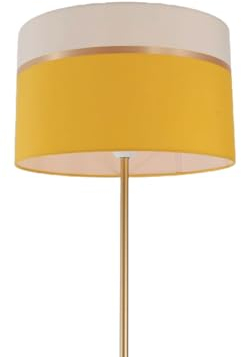 Zweifarbiger Lampenschirm 40cm Gelb für Tischlampen und Stehleuchten, für Wohnzimmer und Schlafzimmer, E27 & E14 max 60W,