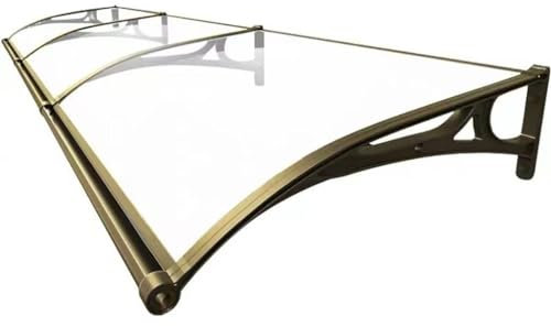 NIKSHI Modern Outdoor Awning Door Awning Canopy Window Rain Shelter Cover, 60x100cm, Polycarbonate & Aluminium, Easy To Install