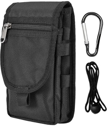 Gürtel Phone Pouch Handy Gürteltasche Large Smartphonetasche Gürteltasche Taktische Gürteltasche Taktische Gürteltasche, Handyhalter für Arbeit, Geschenke für Männer, Camping, Wandern(Farbe:schwarz)