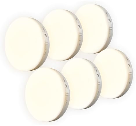 MIAOLIAN 6Pack Motion Sensor Lights Indoor,LED Lamp Wireless Magnetic Stick on Wall Night Light,Rechargeable Battery Operated, Stair, Wardrobe,Closet,Hallway,Kitchen Light Under Cabinets Puck Light