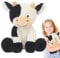 Afenau Kuscheltier Kuh, 22CM Niedliches Plüschtier Kuh, Sitzend Spielzeug, Supersoft Schwarz Weiß Plüschtier für Baby Kinder und Erwachsene Geschenke