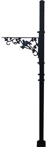 40.2-51.8 H Heavy Duty Outdoor Mailbox Post, Steel Mailbox Stand, Mounting Stand for Concrete
