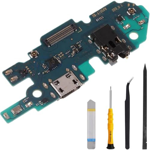 ZHUROUPU Remplacement du Port de Charge USB pour Samsung Galaxy A10 SM-A105F, connecteur de Station d'accueil Micro USB Carte de Remplacement de Microphone/Prise Casque avec Outils