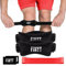 FINYT Rodillera Rotuliana Deportiva (2 unidades) + Banda Elástica, Rodillera Deportiva, Rodilleras Menisco y Ligamento, Cinta Rotuliana Rodilla, Rodillera Menisco y Ligamento, Knee Brace (Negro)