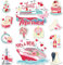 Just Married Cruise Door Magnets - Cosmisun 12PCS Weeding Cruise Door Decorations Magnetic Mr Mrs Cruise Ship Door Decoration Magnets Stickers for Honeymoon Anniversary Carnival Party Cabin Decor