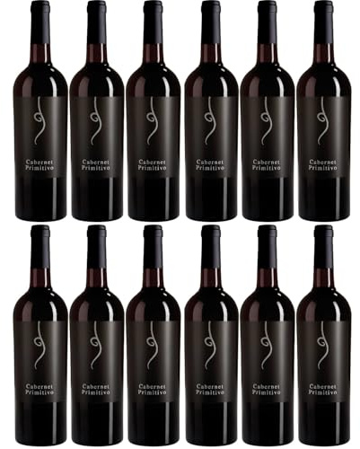 Cantine Minini Tardus Cataldo Cabernet Primitivo I'GT Rotwein Wein Trocken Apulien Italien inkl. FeinWert E-Book (12 x 0,75l)