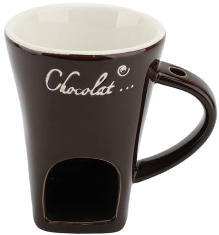 Schokoladenschmelze Fondue Tasse, Fondue Cups Teelight, Keramikbutterwärmertopf, Set mit Gabeln, Süße Fondue Cup, Ideal für Geburtstag, Hochzeit, Date Nacht und Mehr (2)