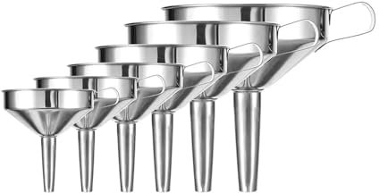 LKLNCXC Embudos Embudo de Acero Inoxidable, Embudo Grande de Cocina, Embudo de Metal for Aceite de Cocina, Embudo de Filtro Desmontable, colador, Accesorios de Cocina(10 CM)