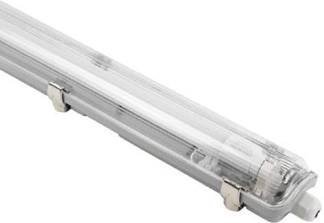 LUXULA LED Wannenleuchte 150cm mit 1x 22W T8-Röhren, 2200lm | mit 1x T8 LED-Röhre G13, IP65 IK08, Wannenleuchte, Feuchtraumleuchte für Werkstatt, Keller und Garage