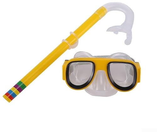 Jotekonoby Kids Diving And Snorkel Set, Anti-Fog Swim Glasses With Dry Tube, Adjustable Soft Silicone Mask For Boys Girls