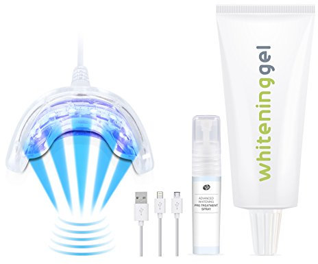 Rio Smile White Advanced Blue-Light Teeth Zahnaufhellungs-Kit mit fortgeschrittener Blaulicht-Technologie