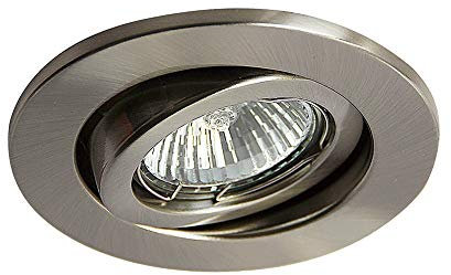 Inspired Deco - Hudson - GU10 Adjustable Recessed Downlight Satin Nickel (Bulb Not Included)