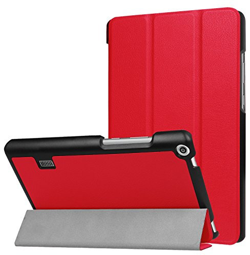 FanTing Huawei MediaPad T3 7.0 Cover, Ultrasottile Custodia in Pelle PU, con Stand per Huawei MediaPad T3 7.0 -Rosso