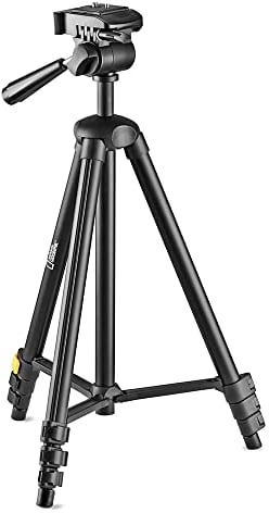 National Geographic, Treppiede Foto Piccolo con Testa 3 Vie e Sblocco Rapido, Gambe a 4 Sezioni, Chiusura Leva, Stabilizzatore intermedio, Portata max 1kg, Borsa Inclusa, Alluminio, NGPHMIDI