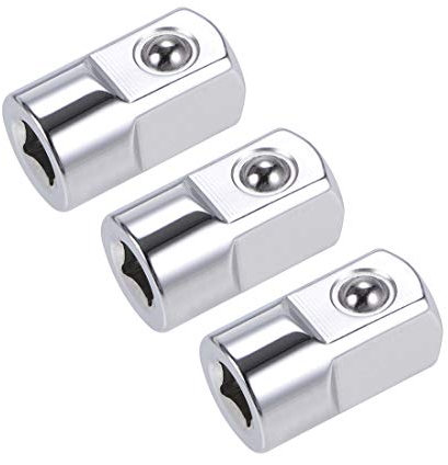 sourcing map 3 Pcs 1/4 Inch Drive (F) x 1/2 Inch (M) Socket Adapter, Female to Male