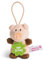 NICI 44864 Anhänger Schwein mit Spruch Viel Erfolg 8cm mit Loop, rosa/braun