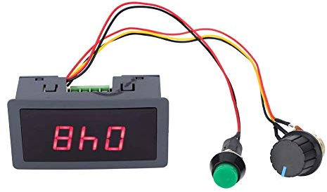 Fafeicy Regolatore Motore DC, CCM5D Digital PWM DC Display Motor Governor, 6V 12V 24V Regolatore di Velocità Continuo Regolabile