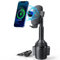 Support de téléphone Portable de Voiture avec Fonction de Charge. Chargeur de Voiture sans Fil Rapide 15 W, Porte-gobelet de Voiture, Support de téléphone Chargeur Qi avec Adaptateur QC 3.0