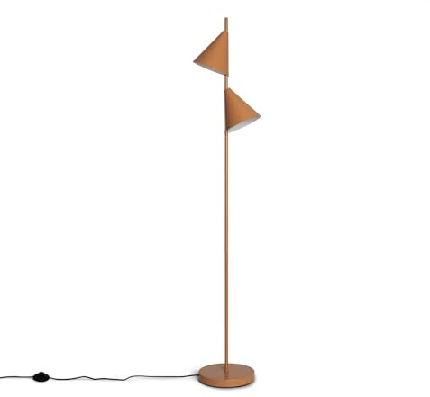 LEDKIA LIGHTING - Stehlampe Whirlwind | Modernes Design | Dekorativer Touch für Wohnzimmer, Küche, Schlafzimmer | E14-Fassung | Metall, Camel