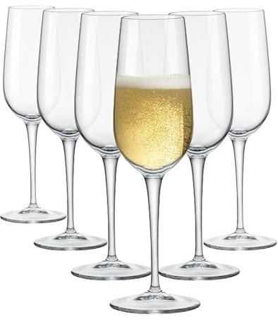 Bormioli Rocco Spazio Champagne Flutes - Classique Verre Prosecco Verres à Pied - 190ml - Paquet de 12