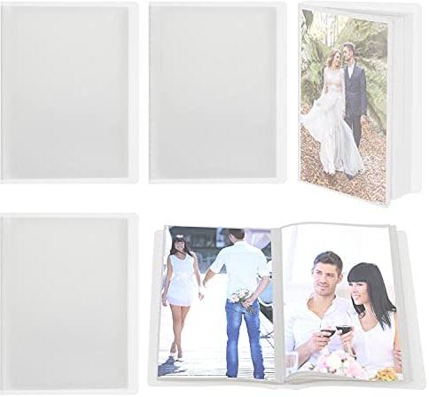 Belle Vous 40 Foto Hüllen (5 Stk) - Fotohüllen 4 x 6 Inches - Kleine Klarsichtfolien, Karten- & Fotohüllen für Postkarten, Autogrammkarten, Banknoten, Familien-, Hochzeits-, Jubiläums- & Urlaubsbilder