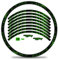 Finest Folia 16-teiliges Set Felgenrandaufkleber Sticker für Fahrrad Felgen im Racing Design Komplett Set für 27 29 für Rennrad Mountainbike MTB Laufrad RX024 (Neon Grün, Glanz)