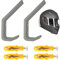 Pmsanzay 2/PK Helmet Holder Hook, Sturdy Helmet Display Rack, Wall Mounted Helmet Storage Rack Hanger, for Motorbike Jacket Wall Display Rack, Stainless Steel- Hardware Included Easy to Install.