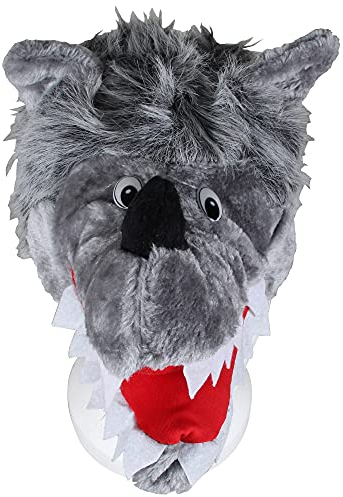 Sombrero de animal divertido para fiesta sombrero de peluche para adultos cerdo vaca toro elefante pollo flamenco gallo lobo caballo (lobo)
