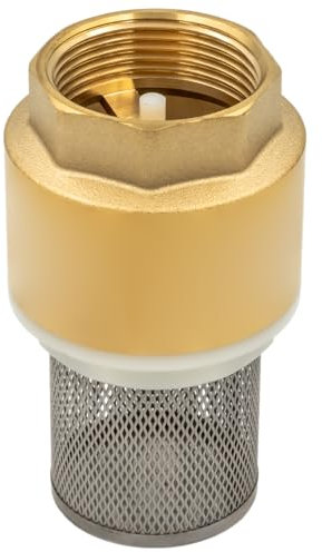 Messing Fußventil 1 Zoll - Rückschlagventil, Korb aus Edelstahl