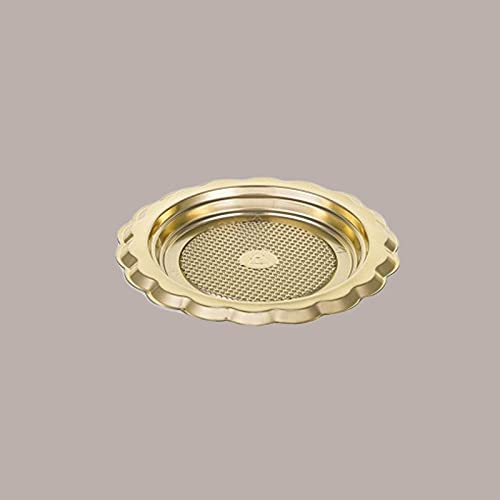 Lucgel Mini Vassoio Tondo Plastica Oro Medoro + Coperchio Trasparente Dm12cm - 100 pezzi -